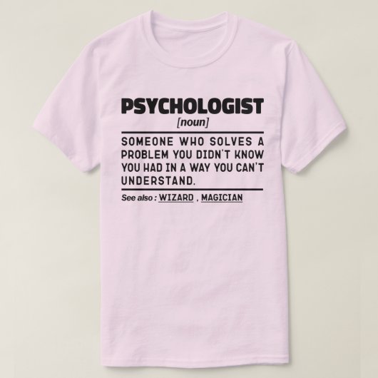 Psycholoog Noun Mental Health Professional T-shirt (Design voorkant)