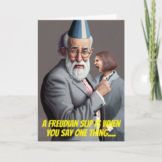 Psycholoog of psychiater Grappige Freud Verjaardag Kaart (Voorkant)