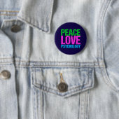 Psycholoog Peace Love Psychologie Ronde Button 5,7 Cm (In situ)