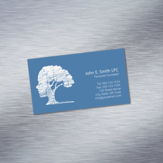 Psycholoog Personal Counselor, Therapist Magnetisch Visitekaartje (Voorbeeld)
