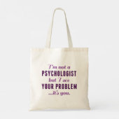 Psycholoog Probleem Tote Bag (Achterkant)