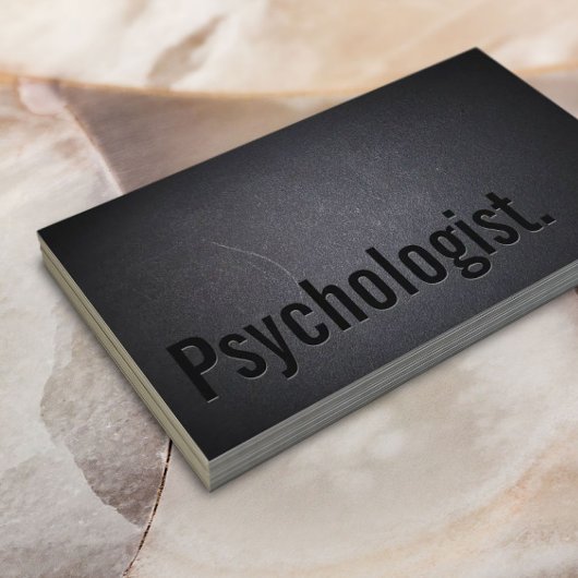 Psycholoog Professional Dark Bold Minimalist Visitekaartje