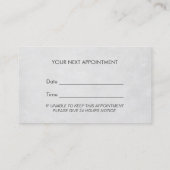 Psycholoog Professioneel Donker Afspraak Afsprakenkaartje (Achterkant)