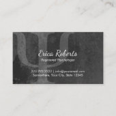 Psycholoog Professioneel Donker Afspraak Afsprakenkaartje (Voorkant)