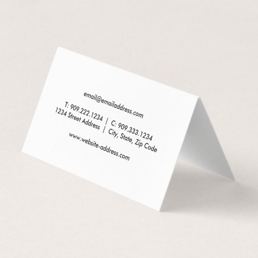 Psycholoog Psi Symbol Folded Visitekaartje (Achterkant)