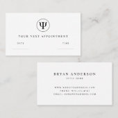 Psycholoog Psi-symbool Afsprakenkaartje (Voorkant / Achterkant)