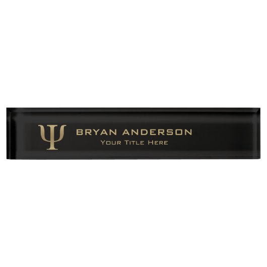 Psycholoog Psi-symbool Naambordje (Voorkant)