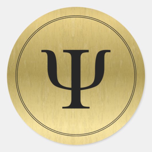 Psycholoog PSI symbool Ronde Sticker (Voorkant)