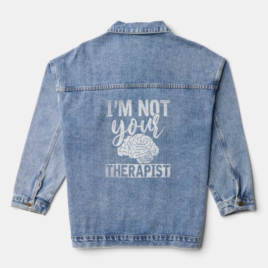 Psycholoog Psych Therapist Brain Science Psychol Denim Jacket (Achterkant)