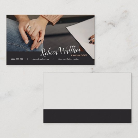 Psycholoog, psychiater, dokter, privékliniek visitekaartje (Voorkant / Achterkant)