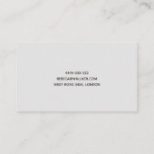 Psycholoog, psychiater, dokter, privékliniek visitekaartje (Achterkant)