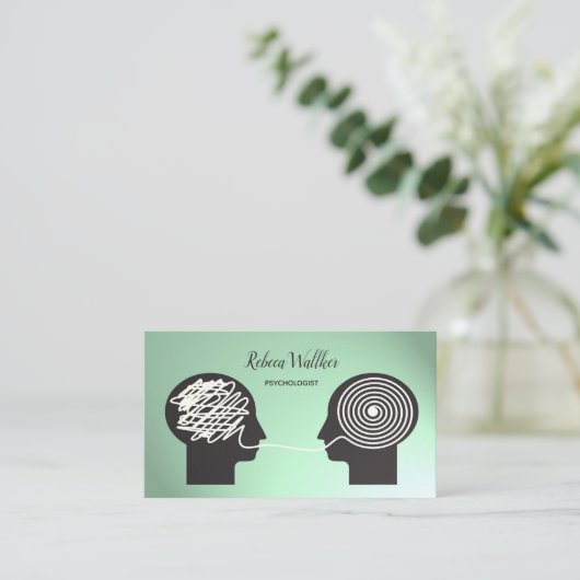 Psycholoog, psychiater, dokter, privékliniek visitekaartje (Staand voorkant)