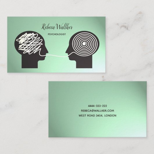 Psycholoog, psychiater, dokter, privékliniek visitekaartje (Voorkant / Achterkant)