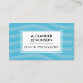 Psycholoog Psychiater Therapeut Zen Blue Waves Visitekaartje (Voorkant)