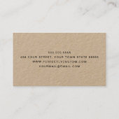 Psycholoog psychiatrische adviseur Kraft paper Visitekaartje (Achterkant)