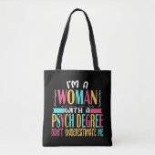 Psycholoog Psychologie Belangrijk Afstuderen PsyD  Tote Bag (Voorkant)