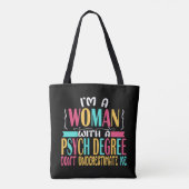 Psycholoog Psychologie Belangrijk Afstuderen PsyD  Tote Bag (Achterkant)