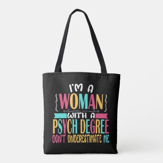 Psycholoog Psychologie Belangrijk Afstuderen PsyD  Tote Bag (Achterkant)