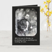 Psycholoog psychologie humoristisch wenskaart kaart (Gele Bloem)