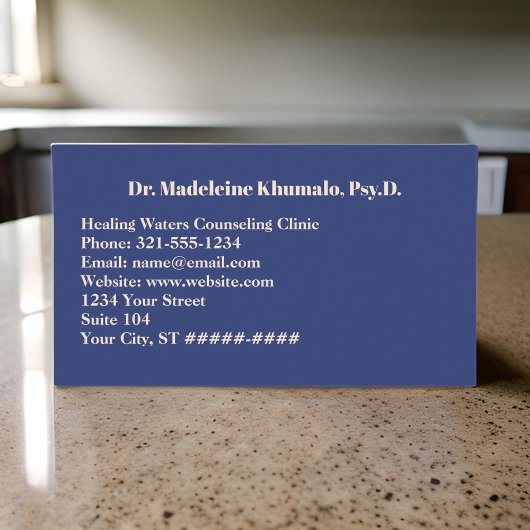 Psycholoog Psychotherapie Geestelijke Gezondheid B Visitekaartje