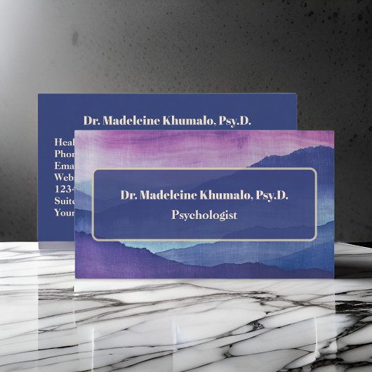 Psycholoog Psychotherapie Geestelijke Gezondheid B Visitekaartje