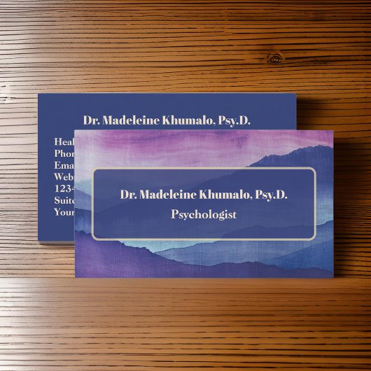 Psycholoog Psychotherapie Geestelijke Gezondheid B Visitekaartje