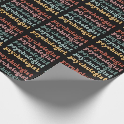 Psycholoog Retro Psychologie Student Afstuderen Cadeaupapier (Hoek)