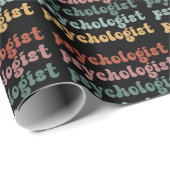 Psycholoog Retro Psychologie Student Afstuderen Cadeaupapier (Rol Hoek)