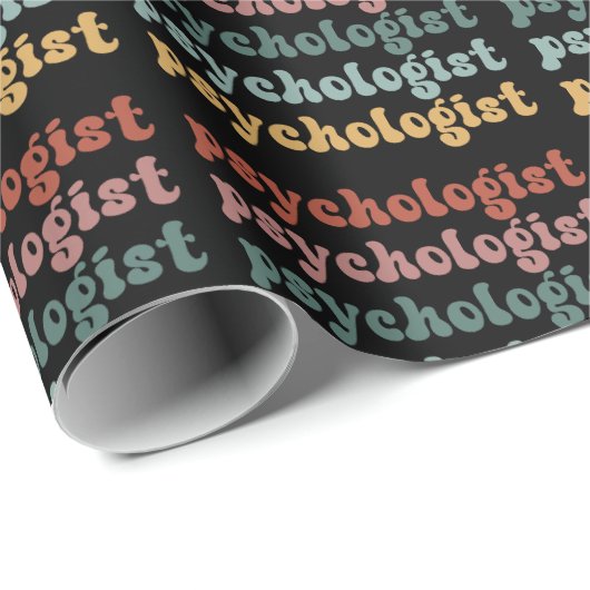 Psycholoog Retro Psychologie Student Afstuderen Cadeaupapier (Rol Hoek)