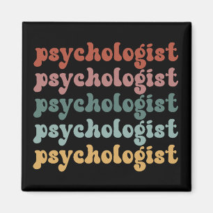 Psycholoog Retro Psychologie Student Afstuderen Magneet