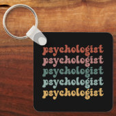 Psycholoog Retro Psychologie Student Afstuderen Sleutelhanger (Voorkant)