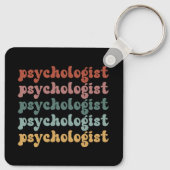 Psycholoog Retro Psychologie Student Afstuderen Sleutelhanger (Achterkant)