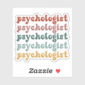 Psycholoog Retro Psychologie Student Afstuderen Sticker (Vel)