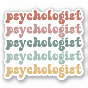 Psycholoog Retro Psychologie Student Afstuderen Sticker