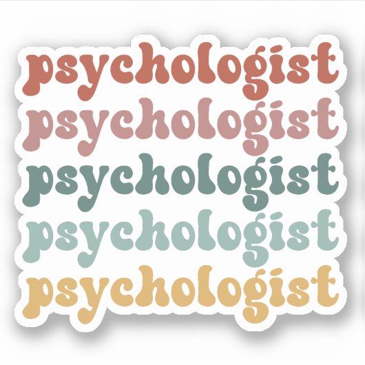 Psycholoog Retro Psychologie Student Afstuderen Sticker (Voorkant)