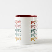 Psycholoog Retro Psychologie Student Afstuderen Tweekleurige Koffiemok (Center)