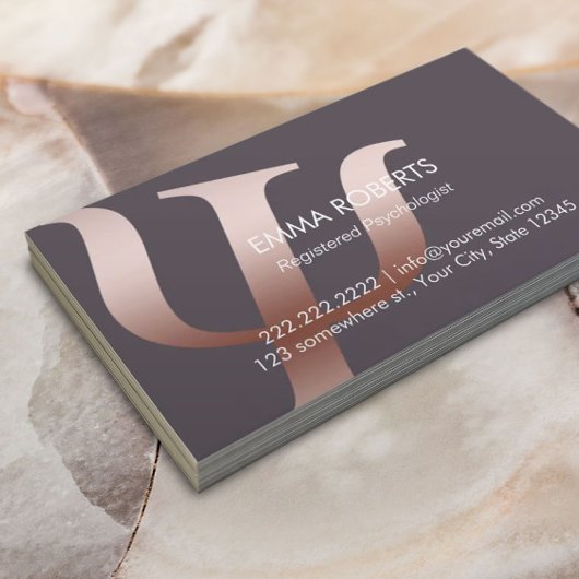 Psycholoog Roos gouden symbool afspraak Afsprakenkaartje