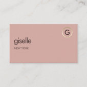 Psycholoog Roze Goud QR Code Visitekaartje (Voorkant)