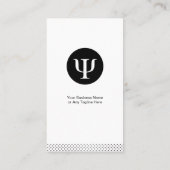 Psycholoog - Schone en elegante zwart-wit Visitekaartje (Achterkant)