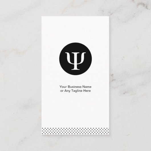 Psycholoog - Schone en elegante zwart-wit Visitekaartje (Achterkant)