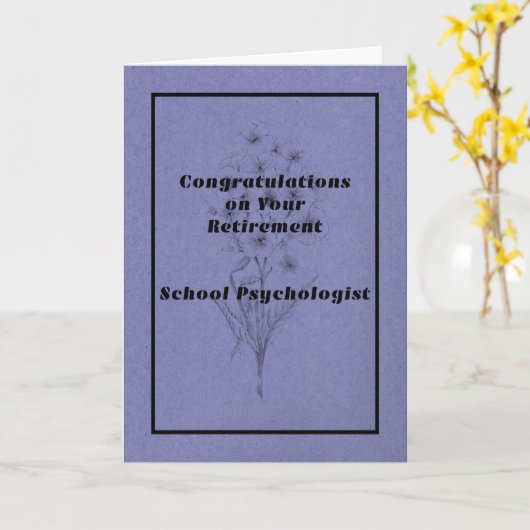 Psycholoog-schoolpensioen Kaart (Gele Bloem)