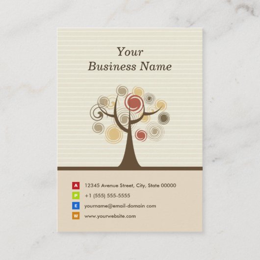 Psycholoog - Stijlvol natuurthema Visitekaartje (Achterkant)