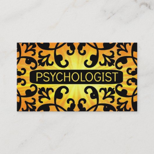 Psycholoog Sunshine Damask Visitekaartje (Voorkant)