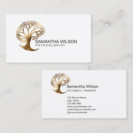 Psycholoog Therapeut Life Coach Psychiater Visitekaartje (Voorkant / Achterkant)