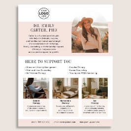 Psycholoog Therapeut Logo Foto Blush Flyer