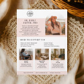 Psycholoog Therapeut Logo Foto Blush Flyer