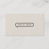 Psycholoog therapeut Retro Sand Modern Visitekaartje (Voorkant)