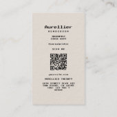 Psycholoog therapeut Retro Sand Modern Visitekaartje (Achterkant)