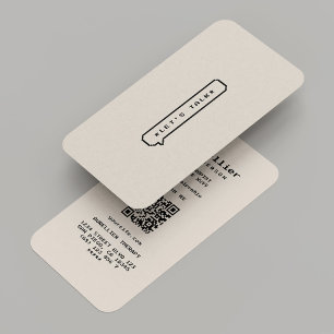 Psycholoog therapeut Retro Sand Modern Visitekaartje