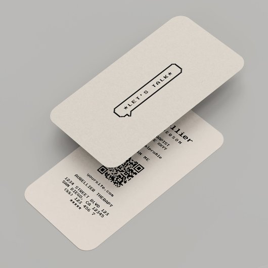 Psycholoog therapeut Retro Sand Modern Visitekaartje